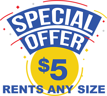 special offer 5 rents any size